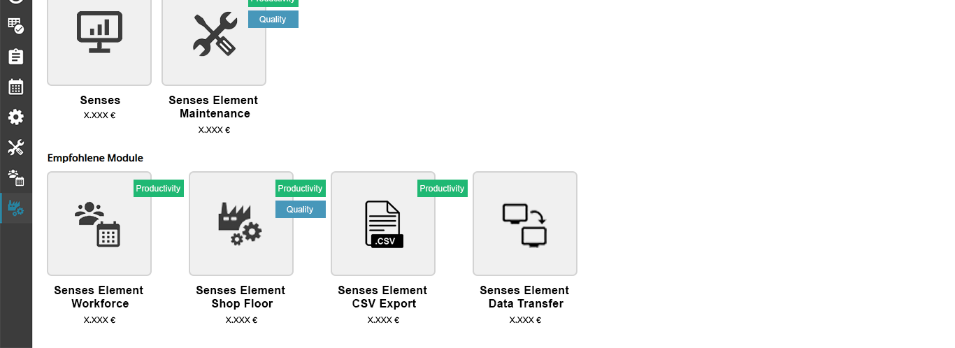 Software Shop Overview Page